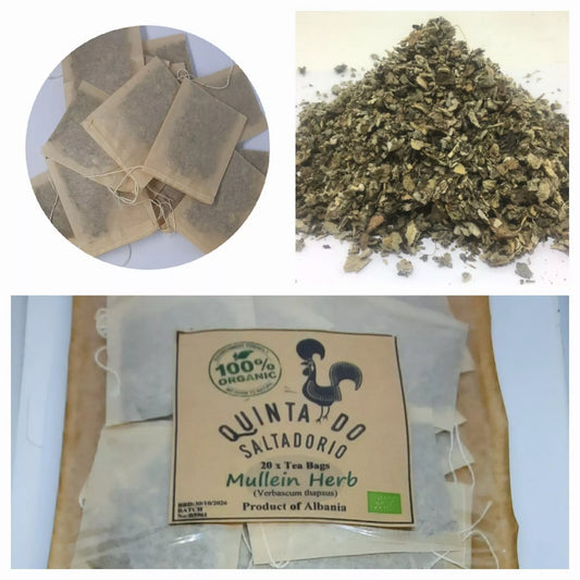 20 X Mullein Leaf Tea Bags 🌿 -Lung Cleanse Detox Herbal Tea ☕* UNBLEACHED bags *📢