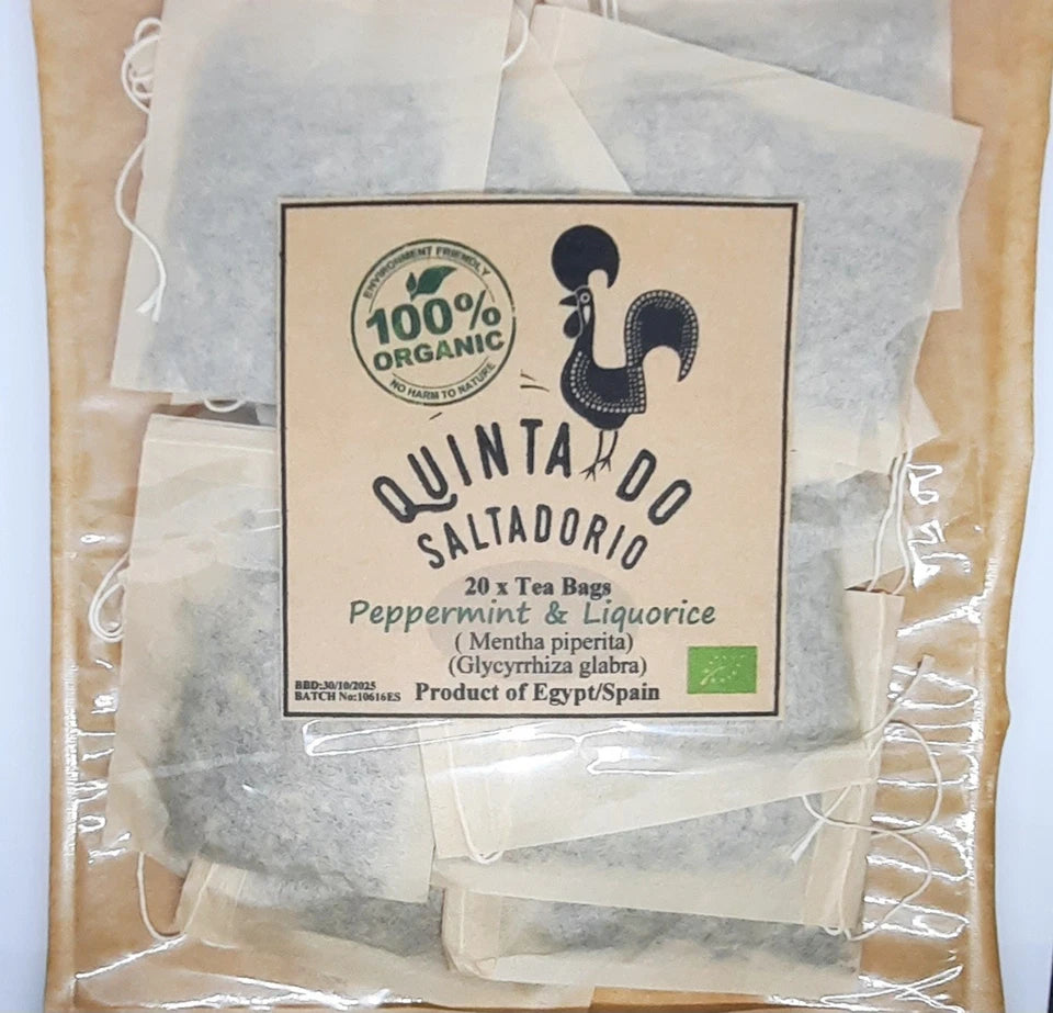 Liquorice & Peppermint 🌿 20 x Tea bags☕Herbal tea ORGANIC hand filled infusions