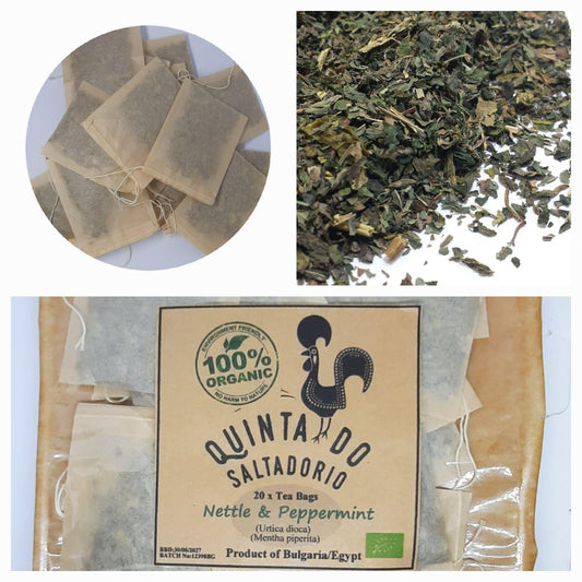 Nettle & Peppermint 🌿 20 x Tea bags ☕ Herbal tea ORGANIC hand filled infusions